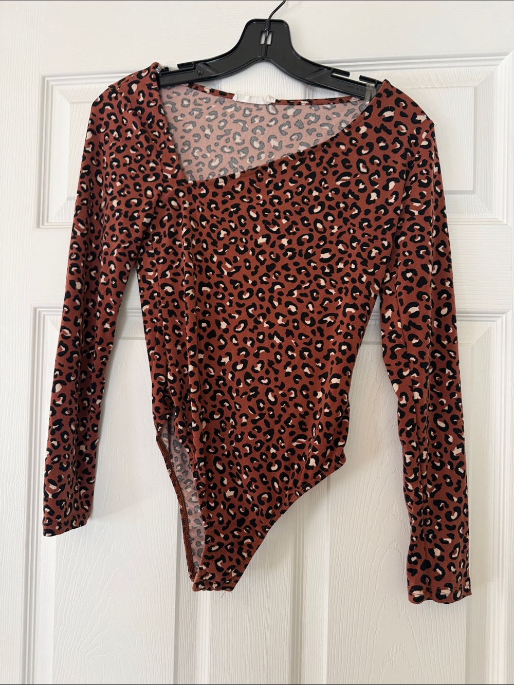 Lush Rust Leopard Print Long Sleeve Bodysuit